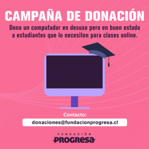 COVID-19: Fundación Progresa impulsa campaña de donación de computadores para estudiantes